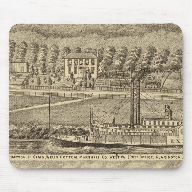 Res of the late Thompson H Sims Mouse Mat (Front)