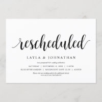 Rescheduled, Wedding Change the date