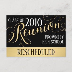 Rescheduling of class or school reunion invitation