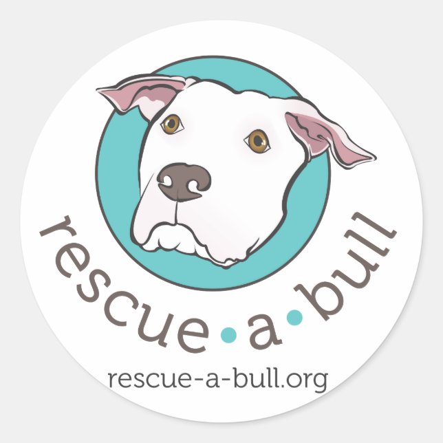 rescue-a-bull classic round sticker (Front)