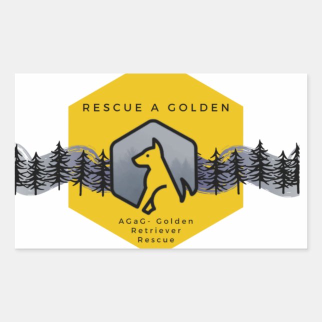 "Rescue a Golden" AGaG Sticker (Front)