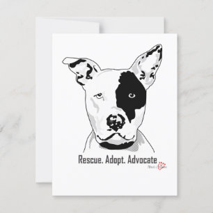 Rescue. Adopt. Advocate Blank Card