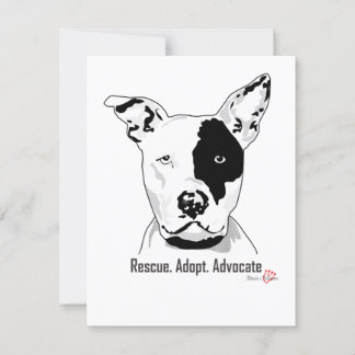 Rescue. Adopt. Advocate Blank Card