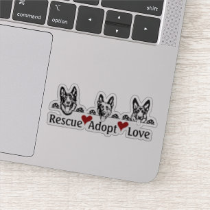 Rescue Adopt Love   Custom Vinyl