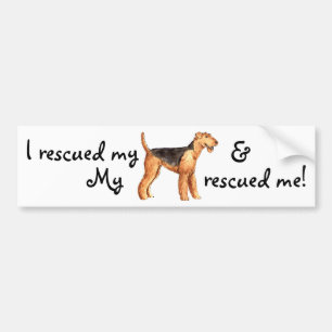 Rescue Airedale Bumper Sticker