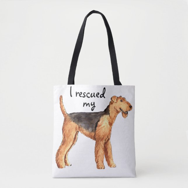 Rescue Airedale Tote Bag (Front)