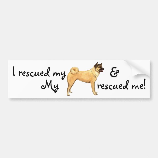 Rescue Akita Bumper Sticker (Front)