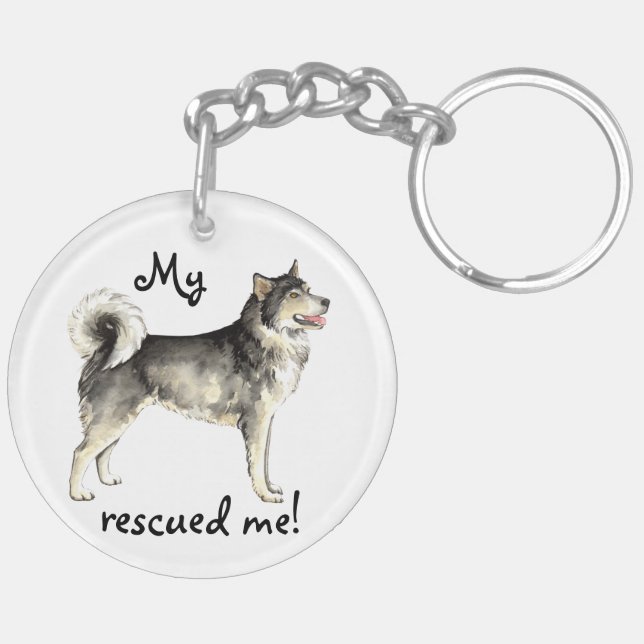 Rescue Alaskan Malemute Key Ring (Back Left)