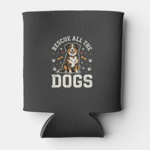 Rescue All The Dogs Vintage Dog Can Cooler