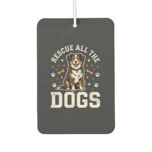 Rescue All The Dogs Vintage Dog Car Air Freshener
