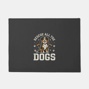 Rescue All The Dogs Vintage Dog Doormat