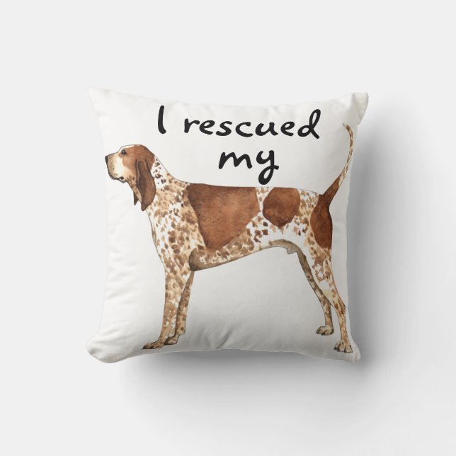 Rescue American English Coonhound Cushion (Front)