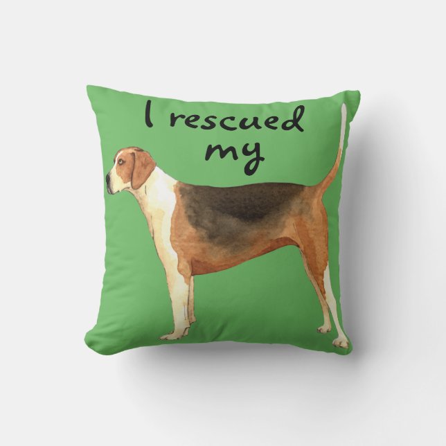 Rescue American Foxhound Cushion (Front)