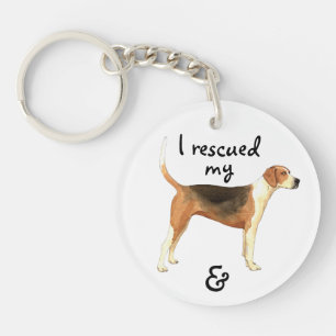 Rescue American Foxhound Key Ring