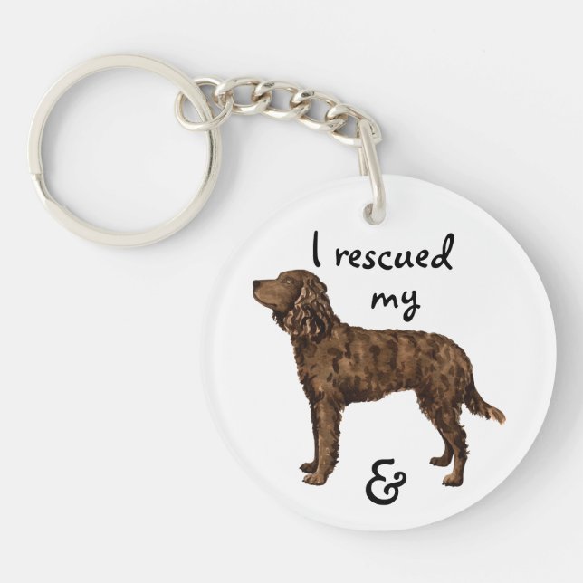 Rescue American Water Spaniel Key Ring (Front)