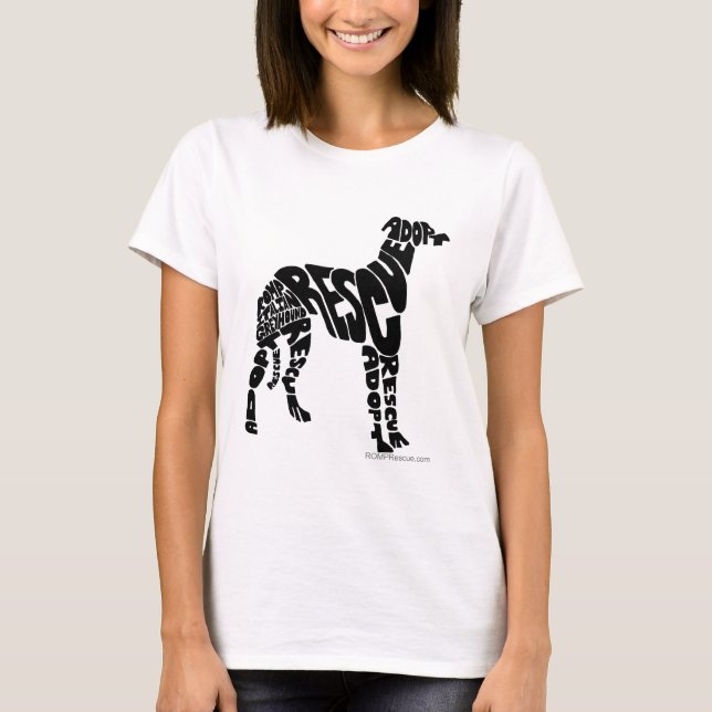 Rescue and Adopt Shirt by ROMP Rescue (Front)