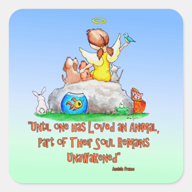 Rescue Angel Square Sticker (Front)