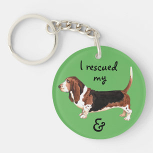 Rescue Basset Key Ring
