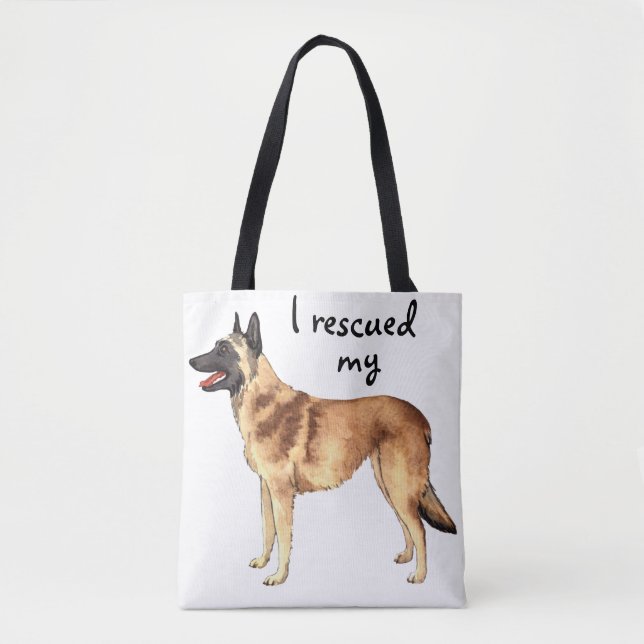 Rescue Belgian Malinois Tote Bag (Front)
