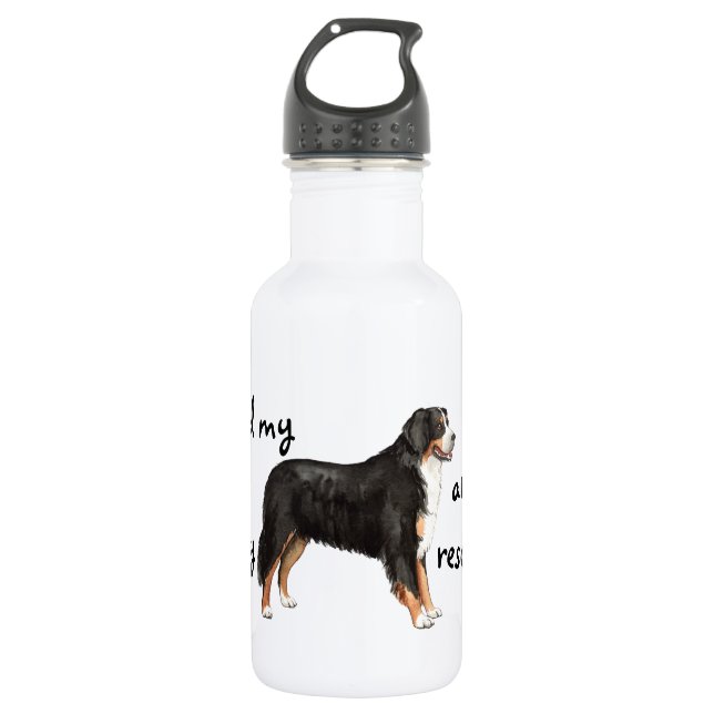 Rescue Bernese Mountain Dog 532 Ml Water Bottle (Front)
