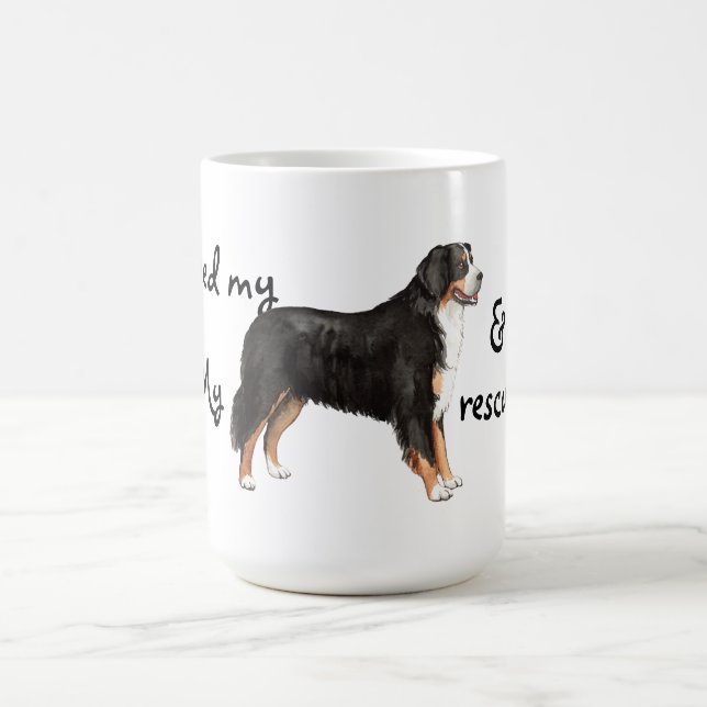 Rescue Bernese Mountain Dog Coffee Mug (Center)