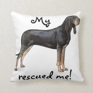 Rescue Black and Tan Coonhound Cushion