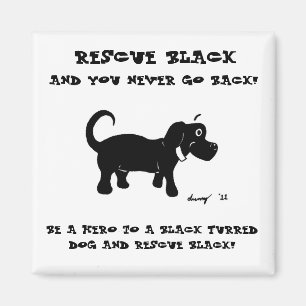 Rescue Black Dogs Magnet