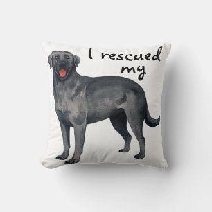 Rescue Black Lab Cushion