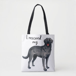 Rescue Black Lab Tote Bag