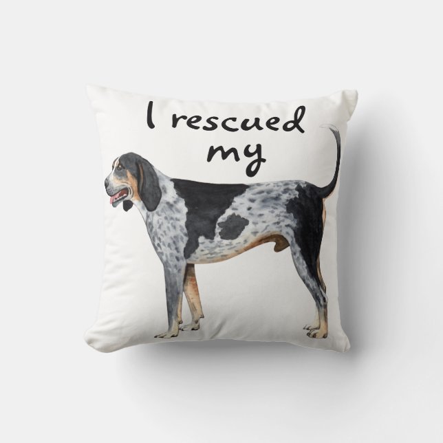 Rescue Bluetick Coonhound Cushion (Front)