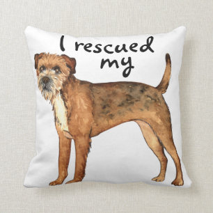 Rescue Border Terrier Cushion