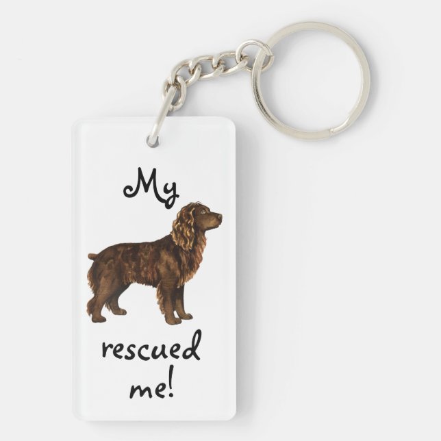 Rescue Boykin Spaniel Keychain (Back)