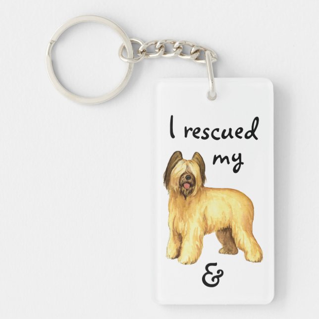 Rescue Briard Key Ring (Front)