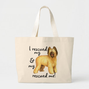 Rescue Briard Large Tote Bag