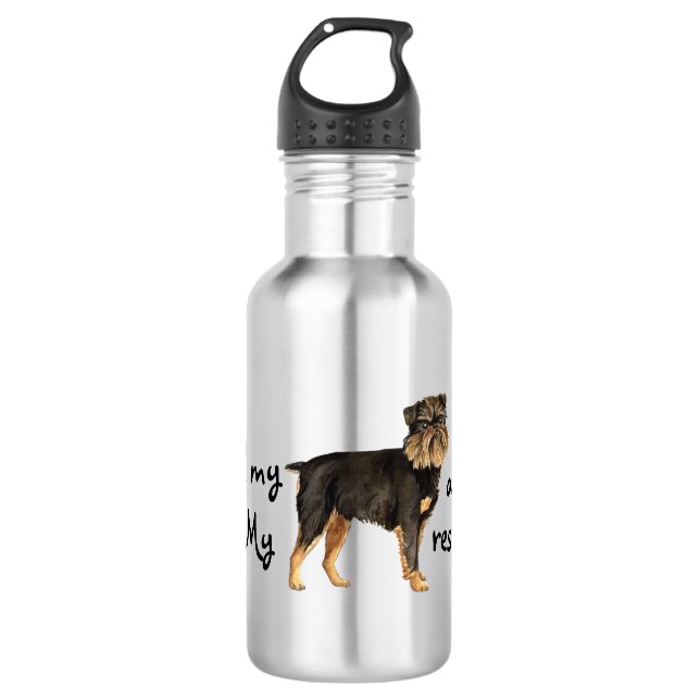 Rescue Brussels Griffon 532 Ml Water Bottle (Front)