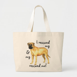 Rescue Bullmastiff Large Tote Bag