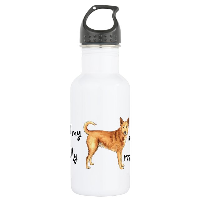 Rescue Canaan Dog 532 Ml Water Bottle (Front)