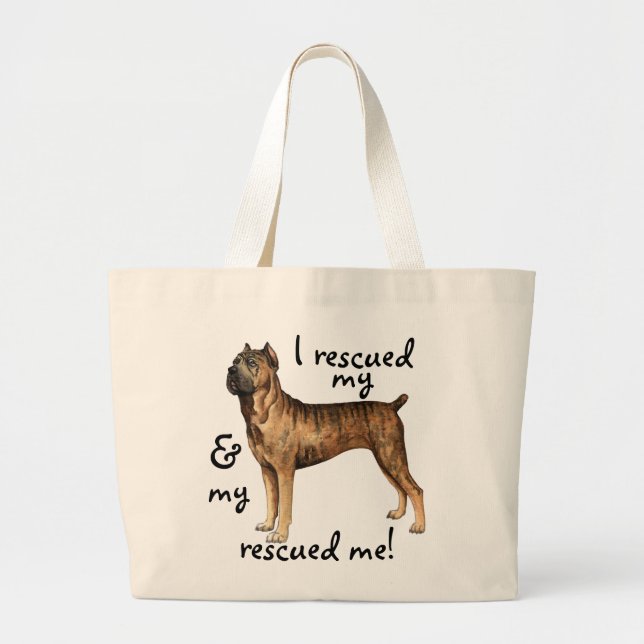 Rescue Cane Corso Large Tote Bag (Front)
