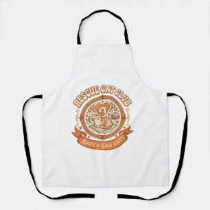 Rescue Cat Club Cat Rescue Adoption Vintage Vector Apron