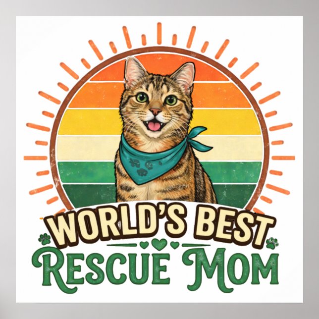 Rescue Cat Mum Poster (Front)