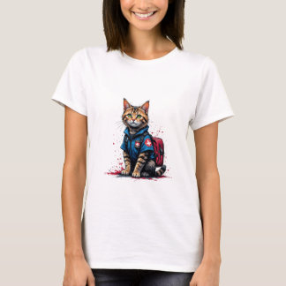 Rescue Cat T-Shirt – Heroic Medical Cat 