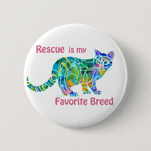 Rescue Cats Colourful Pin
