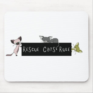 Rescue Cats Rule! Mouse Mat