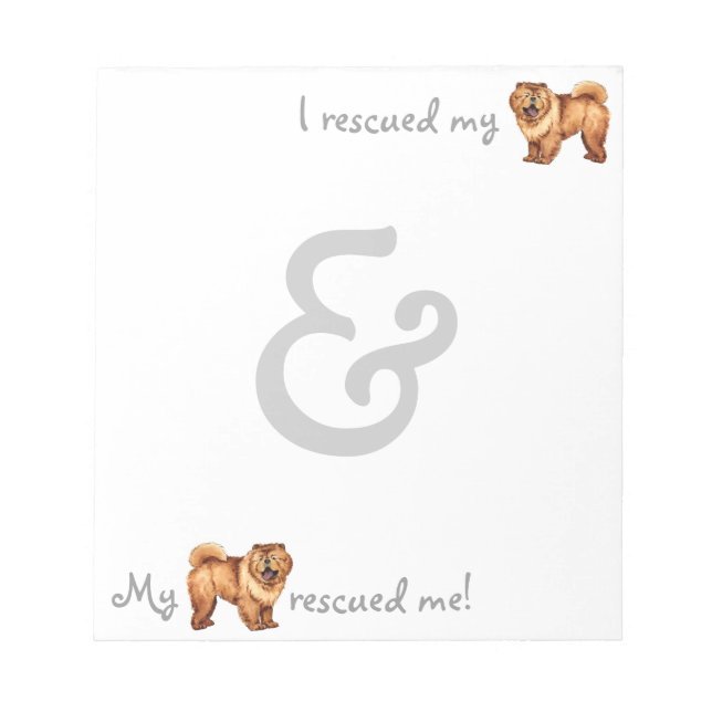 Rescue Chow Chow Notepad (Front)