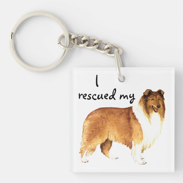 Rescue Collie Key Ring (Front)