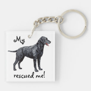 Rescue Curly-Coated Retriever Key Ring