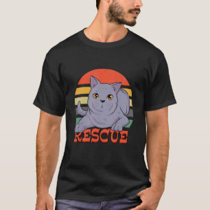 Rescue Cute Cat Cats Save Protect Animals T-Shirt