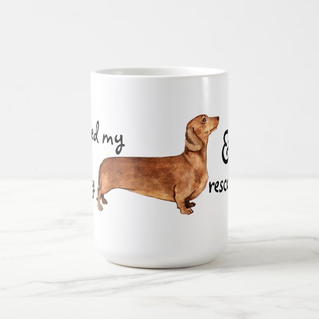Rescue Dachshund Coffee Mug (Center)