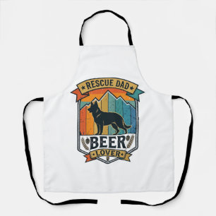 Rescue Dad Beer Lover Dog Vintage Sunset_1 Apron