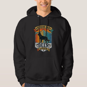 Rescue Dad Beer Lover Dog Vintage Sunset_1 Hoodie